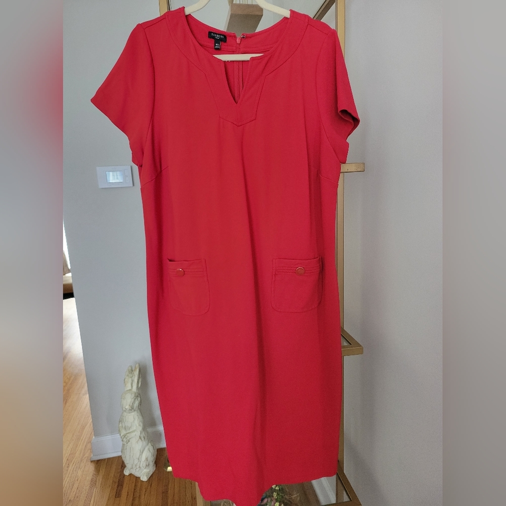 Talbots Red Jersey Knit Dress